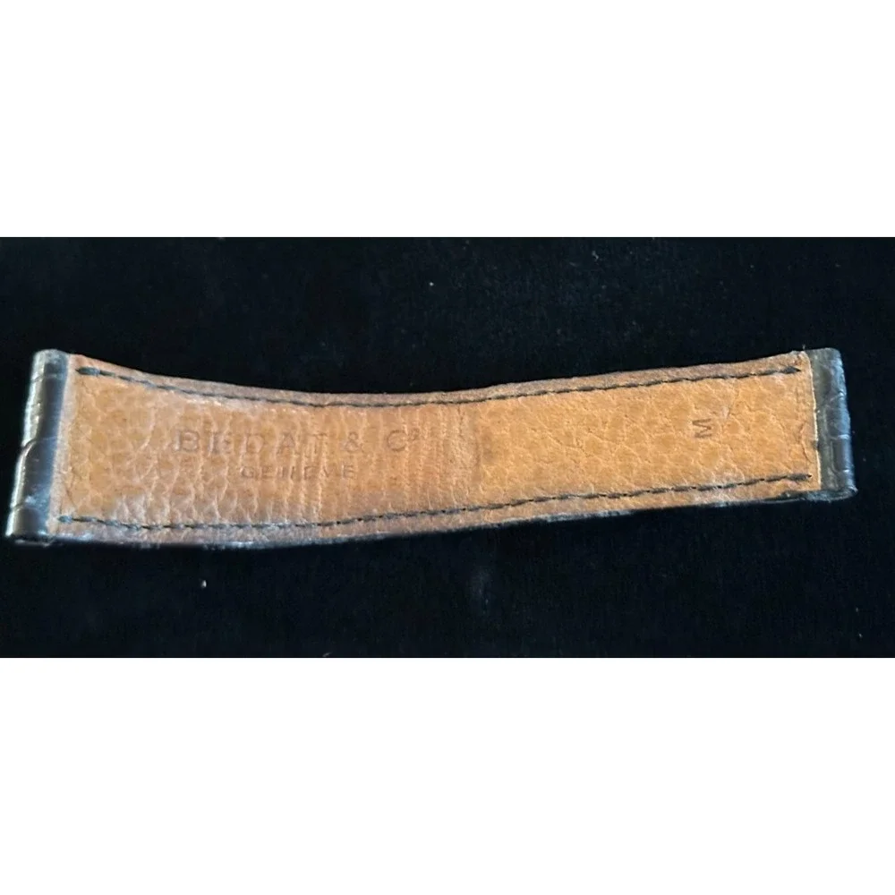 Bedat‎ & Co. 20mm Black Alligator Leather Watch Strap Band Medium